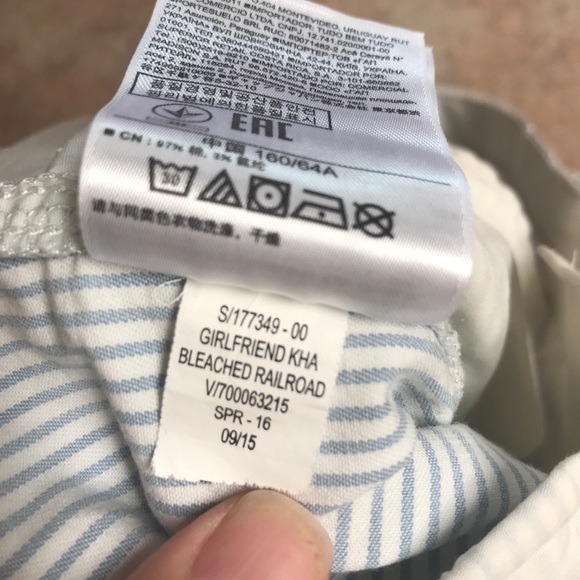 GAP girlfriend khaki pants bleached railroad - Picture 8 of 10